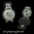 Gretna Green Scotland Pewter Motif Stainless Steel Leather Belt Pocket Watch