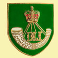 Durham Light Infantry British Military Shield Enamel Badge Lapel Pin Set x 3