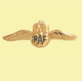 Royal Air Force Sweetheart Wings Military Badge Small Gilt Lapel Pin Set x 3