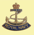 Anchor And Crown Royal Navy British Military Enamel Badge Small Lapel Pin Set x 3
