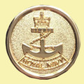 Royal Navy British Military Round Enamel Gilt Badge Lapel Pin Set x 3
