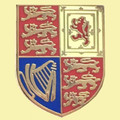 Royal Cypher British Military Shield Enamel Badge Lapel Pin Set x 3