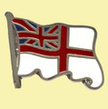 Royal Navy White Ensign Flag British Military Enamel Badge Small Lapel Pin Set x 3