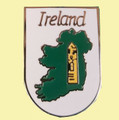 Ireland Map Scrabo Tower Shield Enamel Badge Lapel Pin Set x 3