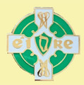 Eire Celtic Cross Harp Round Enamel Badge Lapel Pin Set x 3