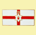 Northern Ireland Flag Rectangle Enamel Badge Lapel Pin Set x 3