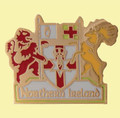 Northern Ireland Coat Of Arms Enamel Badge Lapel Pin Set x 3