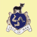 Isle Of Man Crest Manx Cat Badge Lapel Pin Set x 3