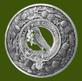 Abernethy Clan Crest Thistle Round Stylish Pewter Clan Badge Plaid Brooch