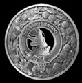 Beveridge Clan Crest Thistle Round Sterling Silver Clan Badge Plaid Brooch