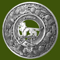 Bruce Clan Crest Thistle Round Stylish Pewter Clan Badge Plaid Brooch