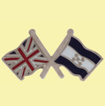 Union Jack Honduras Crossed Country Flags Friendship Enamel Lapel Pin Set x 3