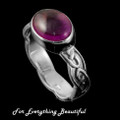 Muckle Roe Celtic Amethyst Ladies Sterling Silver Band Ring Sizes A-Q