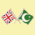 Union Jack Islam Star Crossed Flags Friendship Enamel Lapel Pin Set x 3