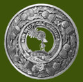 Buchan Clan Crest Thistle Round Stylish Pewter Clan Badge Plaid Brooch