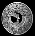 Buchan Clan Crest Thistle Round Sterling Silver Clan Badge Plaid Brooch