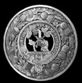 Burnett Clan Crest Thistle Round Sterling Silver Clan Badge Plaid Brooch