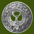Burns Clan Crest Thistle Round Stylish Pewter Clan Badge Plaid Brooch