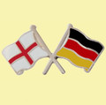 England Germany Crossed Country Flags Friendship Enamel Lapel Pin Set x 3