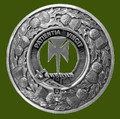 Cheyne Clan Crest Thistle Round Stylish Pewter Clan Badge Plaid Brooch