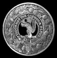 Chattan Clan Crest Thistle Round Sterling Silver Clan Badge Plaid Brooch