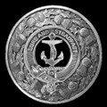 Clark Clan Crest Thistle Round Sterling Silver Clan Badge Plaid Brooch