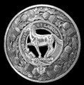 Cochrane Clan Crest Thistle Round Sterling Silver Clan Badge Plaid Brooch