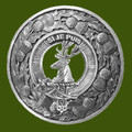 Colquhoun Clan Crest Thistle Round Stylish Pewter Clan Badge Plaid Brooch