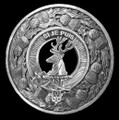 Colquhoun Clan Crest Thistle Round Sterling Silver Clan Badge Plaid Brooch