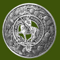Craig Clan Crest Thistle Round Stylish Pewter Clan Badge Plaid Brooch