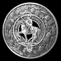 Craig Clan Crest Thistle Round Sterling Silver Clan Badge Plaid Brooch