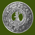 Crawford Clan Crest Thistle Round Stylish Pewter Clan Badge Plaid Brooch