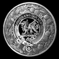 Crichton Clan Crest Thistle Round Sterling Silver Clan Badge Plaid Brooch