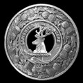 Davidson Clan Crest Thistle Round Sterling Silver Clan Badge Plaid Brooch