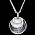 Mulberry New Dawn Round Open Sterling Silver Pendant