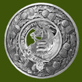 Dunbar Clan Crest Thistle Round Stylish Pewter Clan Badge Plaid Brooch