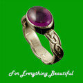 Muckle Roe Celtic Amethyst Ladies Platinum Band Ring Sizes R-Z