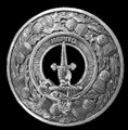 Dunlop Clan Crest Thistle Round Sterling Silver Clan Badge Plaid Brooch