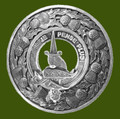Erskine Clan Crest Thistle Round Stylish Pewter Clan Badge Plaid Brooch