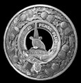 Erskine Clan Crest Thistle Round Sterling Silver Clan Badge Plaid Brooch