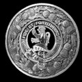 Farquharson Clan Crest Thistle Round Sterling Silver Clan Badge Plaid Brooch