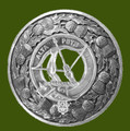 Fletcher Clan Crest Thistle Round Stylish Pewter Clan Badge Plaid Brooch