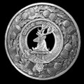 Forbes Clan Crest Thistle Round Sterling Silver Clan Badge Plaid Brooch