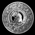 Galbraith Clan Crest Thistle Round Sterling Silver Clan Badge Plaid Brooch