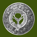 Gordon Clan Crest Thistle Round Stylish Pewter Clan Badge Plaid Brooch