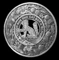 Gow Clan Crest Thistle Round Sterling Silver Clan Badge Plaid Brooch