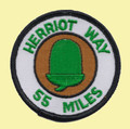 Herriot Way National Trail Round Places Embroidered Cloth Patch Set x 3