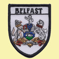 Northern Ireland Belfast Shield Places Embroidered Cloth Patch Set x 3