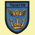 United Kingdom Taunton Shield Places Embroidered Cloth Patch Set x 3