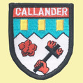 Scotland Callander Shield Places Embroidered Cloth Patch Set x 3